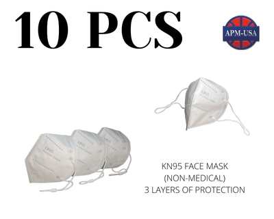 Qty10 KN95 Face Masks (Non-Medical) APM-USA