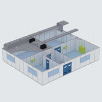 Modular Factory Partition Iso 7 8 9 Panel Dust Free Portable Clean Room 