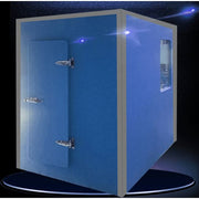 Noise isolation rooms with insulating glass windows and doors