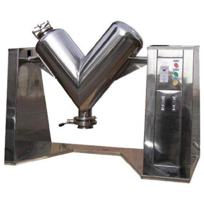 Operate the closed v type mixer - Mixing Machine